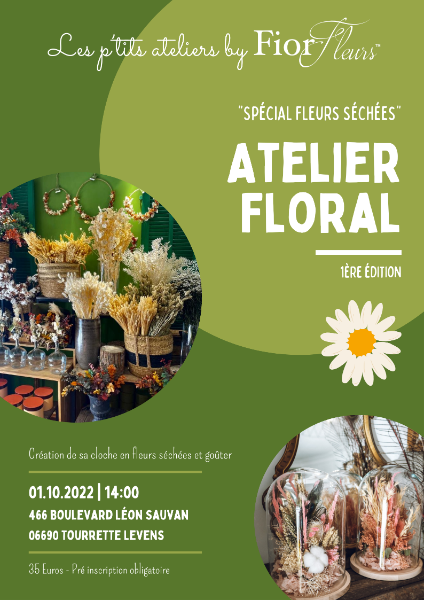 Ateliers d’art floral by Fior Fleurs votre artisan fleuriste à Saint André de la Roche  et Tourrette Levens