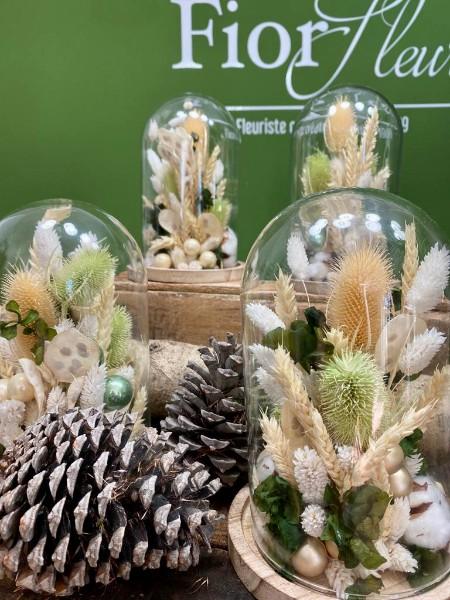 Cloches  de fleurs séchées de Noël