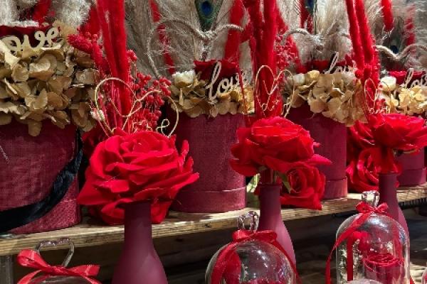 Composition de fleurs pour la Saint-Valentin