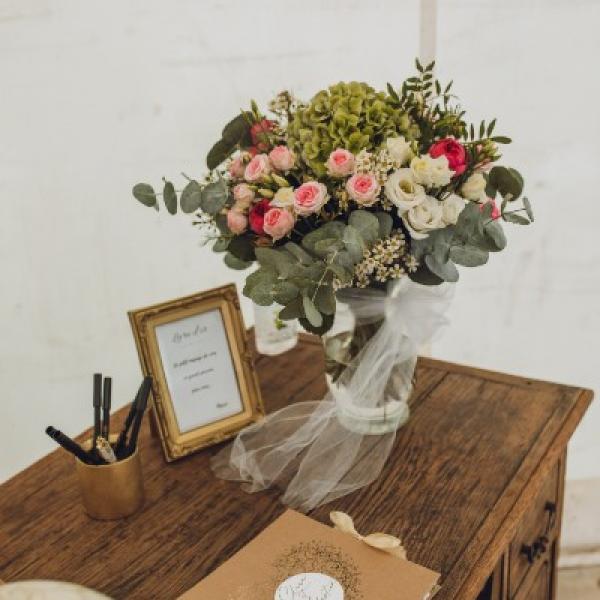 Réalisation florale du mariage de A&R à Saint André de la Roche