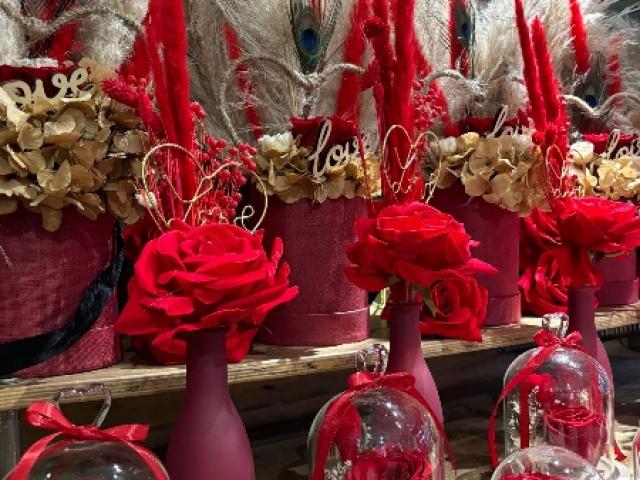 Composition de fleurs pour la Saint-Valentin