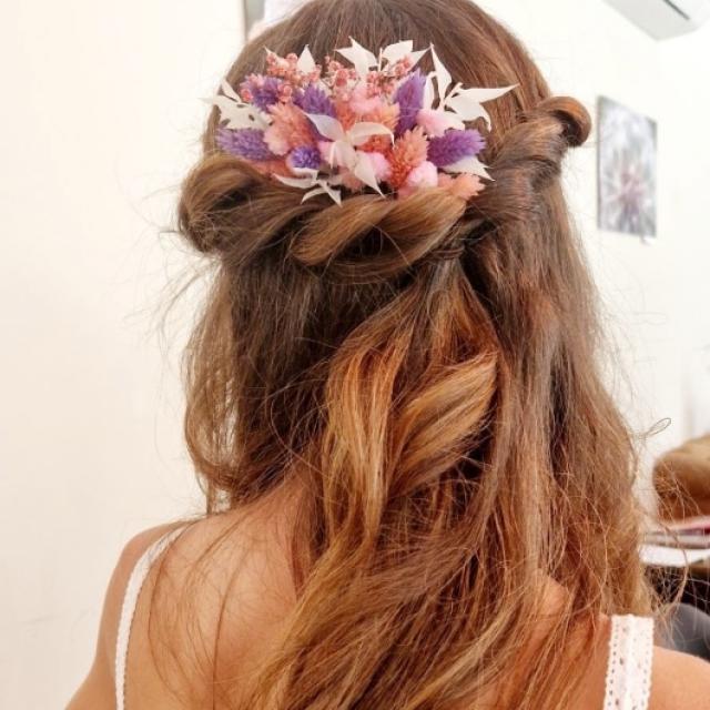 Peigne fleuri - peigne pour les cheveux mariage