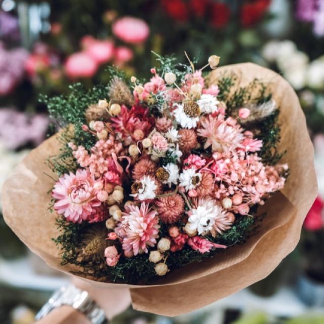 Bouquets de fleurs séchées