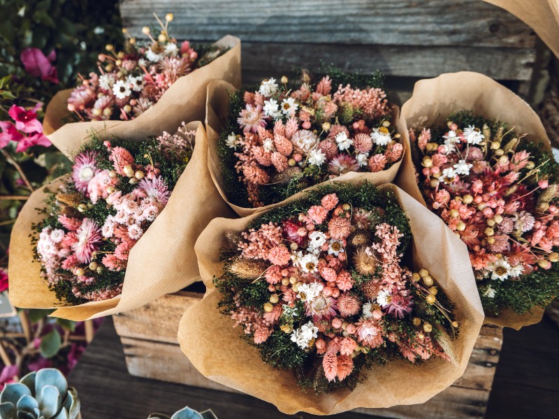 Bouquets de fleurs séchées - Fleuriste Nice